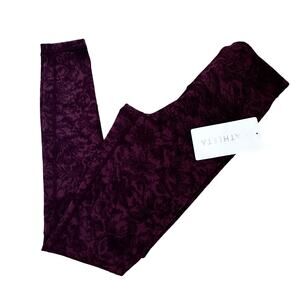 Athleta|Elation Textured Tight|Maroon|NWT|SZ‎ XS